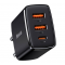 Мрежово зарядно Baseus Compact Quick Charger, 2 x USB/USB Type-C 30W, Черно 