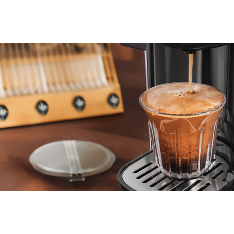 Мултифункционална 5 в 1 Еспресо Кафемашина Hibrew H2B за мляно кафе, капсули Nespresso, Dolce Gusto, Ese pods, K-cup, 1450 w, 19 bar, Сива