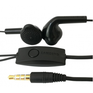 Оригинални слушалки Samsung Stereo Headset 3.5mm EHS61ASFBE, кабел с управление на звука и микрофон, Черни