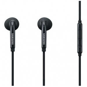 Оригинални слушалки Samsung Stereo Headset 3.5mm EO-EG920BBE, кабел с управление на звука и микрофон, Черни
