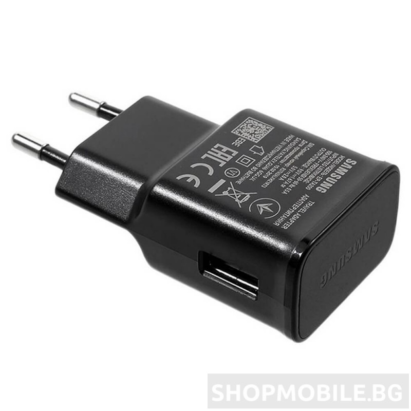Оригинално зарядно Samsung Type-C Travel Charger, 5W, 2A, 1 x USB-A, with USB-C Cable, Черно