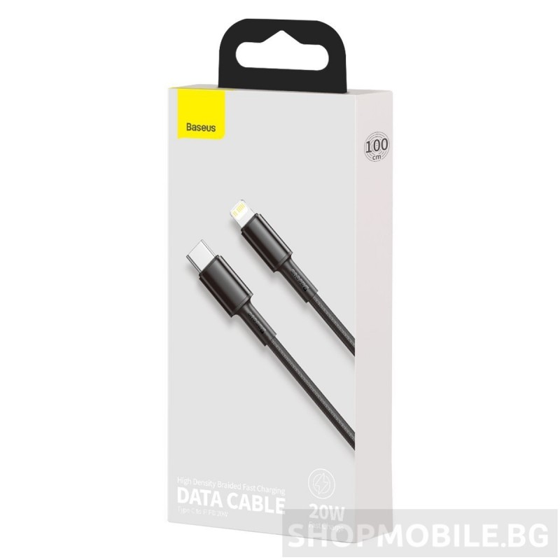 Кабел Baseus Braided Cable Type-C to Lightning, PD, 20W, 1 метър