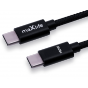 Плетен кабел Maxlife MXUC-12, Type-C - Type-C, Подсилени конектори,, 2 метрa Плетен кабел Maxlife MXUC-12, Type-C - Type-C, Подсилени конектори,, 2 метрa