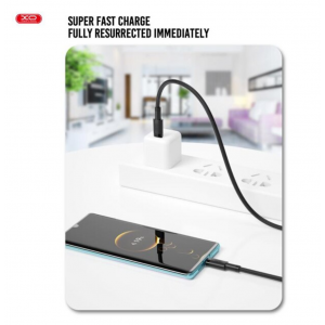 Плетен кабел XO cable NB-Q199 PD USB-C to USB-C, 100W, 1.5 метра Плетен кабел XO cable NB-Q199 PD USB-C to USB-C, 100W, 1.5 метра