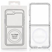 Предпазен калъф за Samsung Galaxy Z Flip8, MagSafe Твърд PVC, Прозрачен