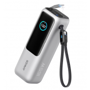 Преносима батерия Anker 25000mAh, 165W с прибиращ се USB-C кабел, Сребриста Преносима батерия Anker 25000mAh, 165W с прибиращ се USB-C кабел, Сребриста