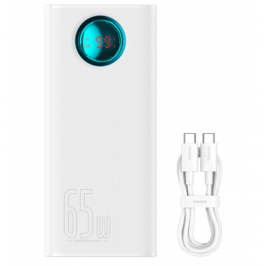 Преносима батерия Baseus Amblight Digital Display 26800mАh, QС 3.0, РD, 3А, 65W, Зареждане на лаптопи, С кабел в комплекта, Черна Преносима батерия Baseus Amblight Digital Display 26800mАh, QС 3.0, РD, 3А, 65W, Зареждане на лаптопи, С кабел в комплекта, Черна