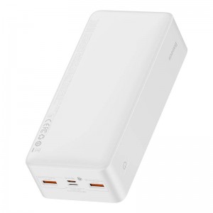 Преносима батерия Baseus Bipow 30000mAh, 2xUSB, USB-C, Micro-USB, 20W, Бяла Преносима батерия Baseus Bipow 30000mAh, 2xUSB, USB-C, Micro-USB, 20W, Бяла