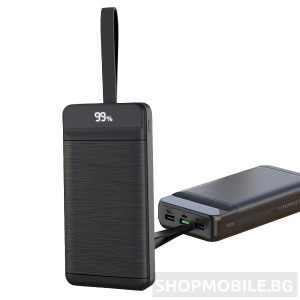 Преносима батерия XO-PR159 Power Bank 60000 mAh, Digital Display, LED, 20W PD, 22.5W QC