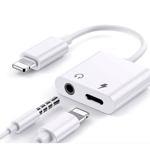 Преходник за Apple устройства XO NB-R172B от Lightning към Lightning + 3.5mm
