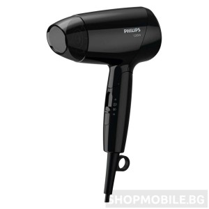 Сешоар Philips EssentialCare BHC010/10, 1200 W, 3 нива на температурата, Сгъваема дръжка
