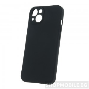 Силиконов кейс за iPhone 14 Pro със защита на камерата, Черен Силиконов кейс за iPhone 14 Pro със защита на камерата, Черен