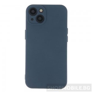 Силиконов кейс за iPhone 14 Pro със защита на камерата, Тъмно син Силиконов кейс за iPhone 14 Pro със защита на камерата, Тъмно син