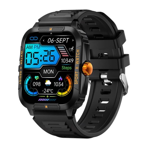 Смарт часовник Colmi P76, Водоустойчив IP68, 1.96″ Дисплей, Bluetooth разговори, 430 mAh, Черен