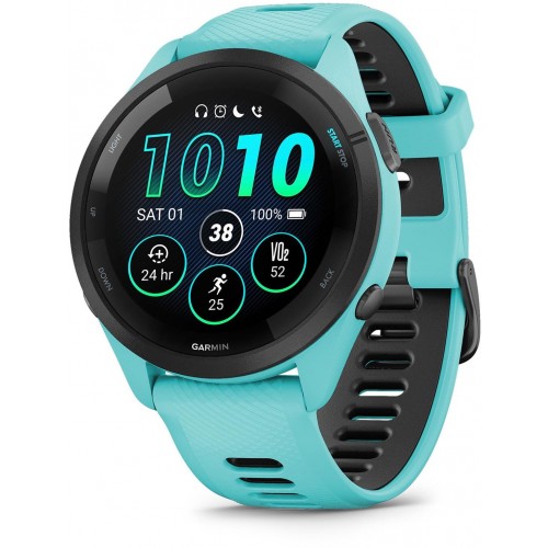 Смарт часовник Garmin Forerunner 265, 46mm, GPS, Aqua-Black