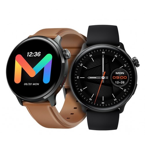 Смарт часовник Xiaomi Mibro Lite 2, 1.3" Амолед HD дисплей, 350 mAh, Bluetooth разговори, Кожена каишка + черна силиконова Смарт часовник Xiaomi Mibro Lite 2, 1.3" Амолед HD дисплей, 350 mAh, Bluetooth разговори, Кожена каишка + черна силиконова