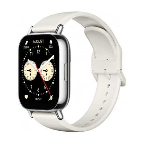 Смарт часовник Xiaomi Redmi Watch 5 Lite, 1.96" AMOLED дисплей, GPS, Bluetooth разговори, 5АТМ, до 18 дни живот на батерията, Сърдечен ритъм, Бял