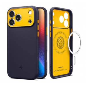 Твърд калъф Spigen за Apple iPhone 17 Pro, Caseology Nano Pop Hybrid с MagSafe, Тъмно син Твърд калъф Spigen за Apple iPhone 17 Pro, Caseology Nano Pop Hybrid с MagSafe, Тъмно син