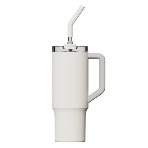 Термочаша Xiaomi Straw Mug, 1 литър, Сламка, 6-часова дълготрайна изолация, Силиконова подложка за основа, Неръждаема стомана, Бяла Термочаша Xiaomi Straw Mug, 1 литър, Сламка, 6-часова дълготрайна изолация, Силиконова подложка за основа, Неръждаема стомана, Бяла